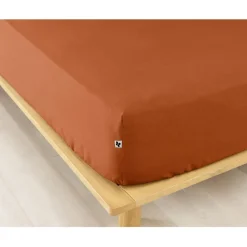 Fabrique de Styles Draps Housses>Drap housse en flanelle tomette 160x200cm - Candice Orange