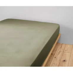 Fabrique de Styles Draps Housses>Drap housse en gaze de coton 140x190cm - Gaia Romarin