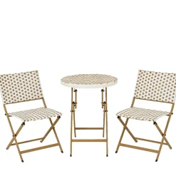 Fabrique de Styles Tables De Jardin|Jardin>Ensemble table et chaises de jardin en résine le - Bellano Naturel