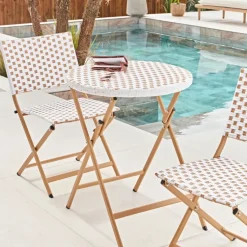 Fabrique de Styles Tables De Jardin|Jardin>Ensemble table et chaises de jardin en résine le - Bellano Naturel
