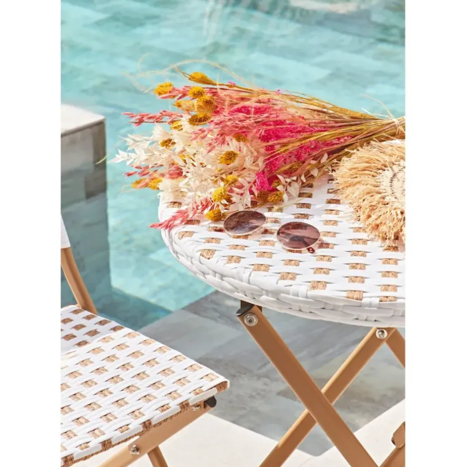 Fabrique de Styles Tables De Jardin|Jardin>Ensemble table et chaises de jardin en résine le - Bellano Naturel