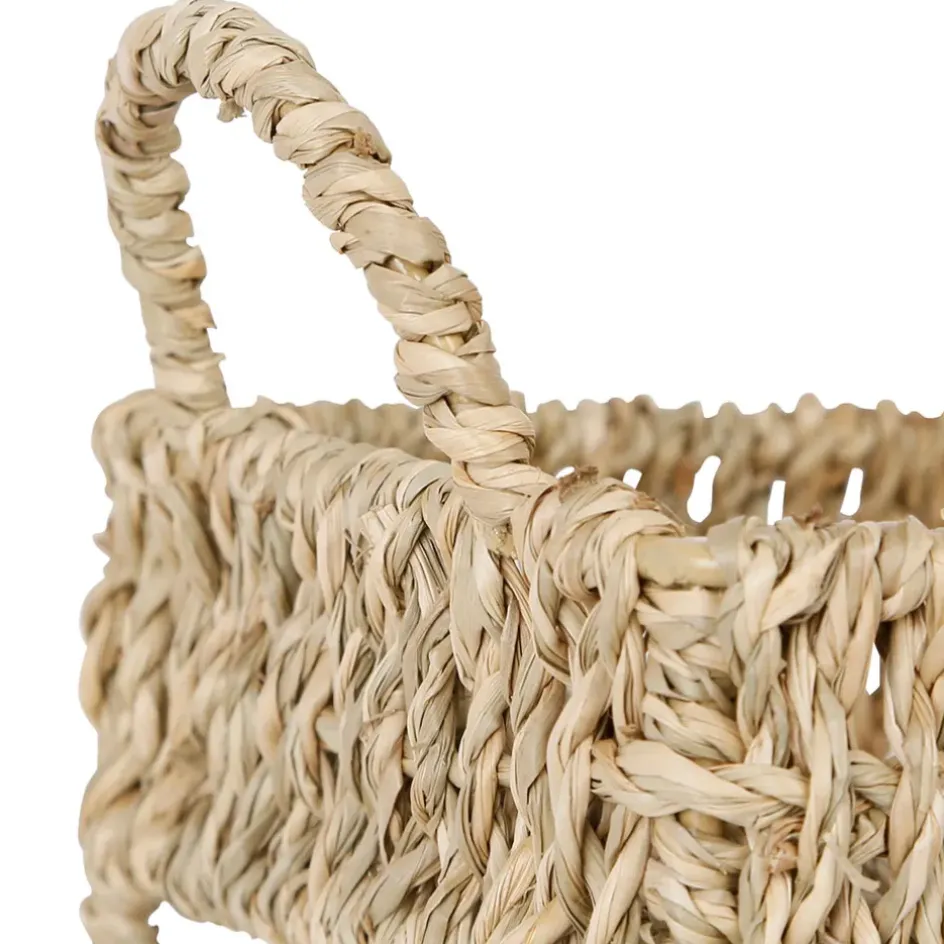 Fabrique de Styles Bibliothèques Et Étagères>Etagere 2 niveaux en jonc de mer h26.5cm - Borneo Naturel