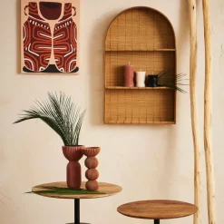 Fabrique de Styles Étagères Murales>Etagere murale 3 niveaux en bambou h80cm - Plaka Naturel