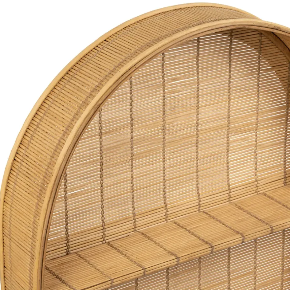 Fabrique de Styles Étagères Murales>Etagere murale 3 niveaux en bambou h80cm - Plaka Naturel