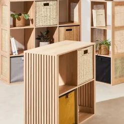 Fabrique de Styles Bibliothèques Et Étagères>Etagère module 4 cases 66x69.9cm - Kara Marron