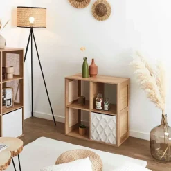 Fabrique de Styles Bibliothèques Et Étagères>Etagère module 4 cases 66x66cm - Baia Marron