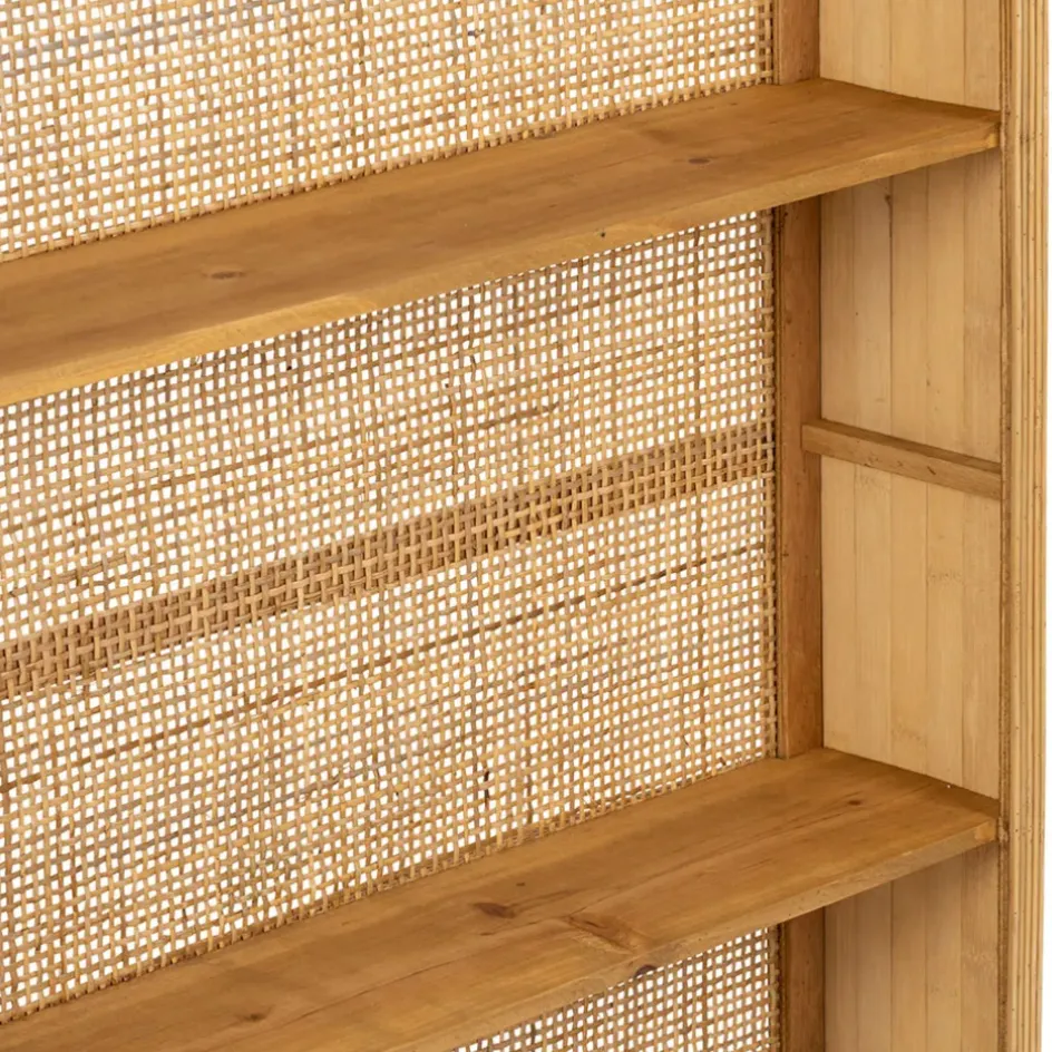 Fabrique de Styles Étagères Murales>Etagère murale 3 niveaux en rotin H91cm - Essencia Naturel