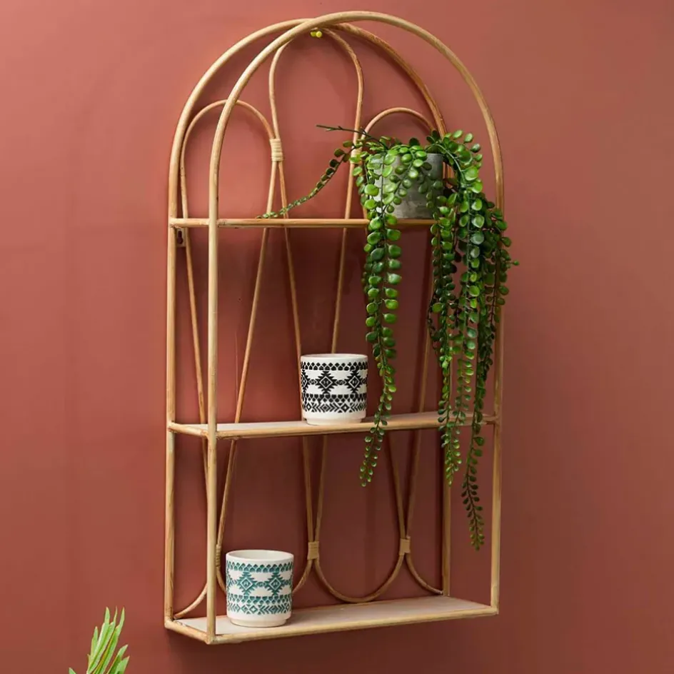 Fabrique de Styles Étagères Murales>Etagère murale 3 niveaux en paulownia h73cm - Java Naturel