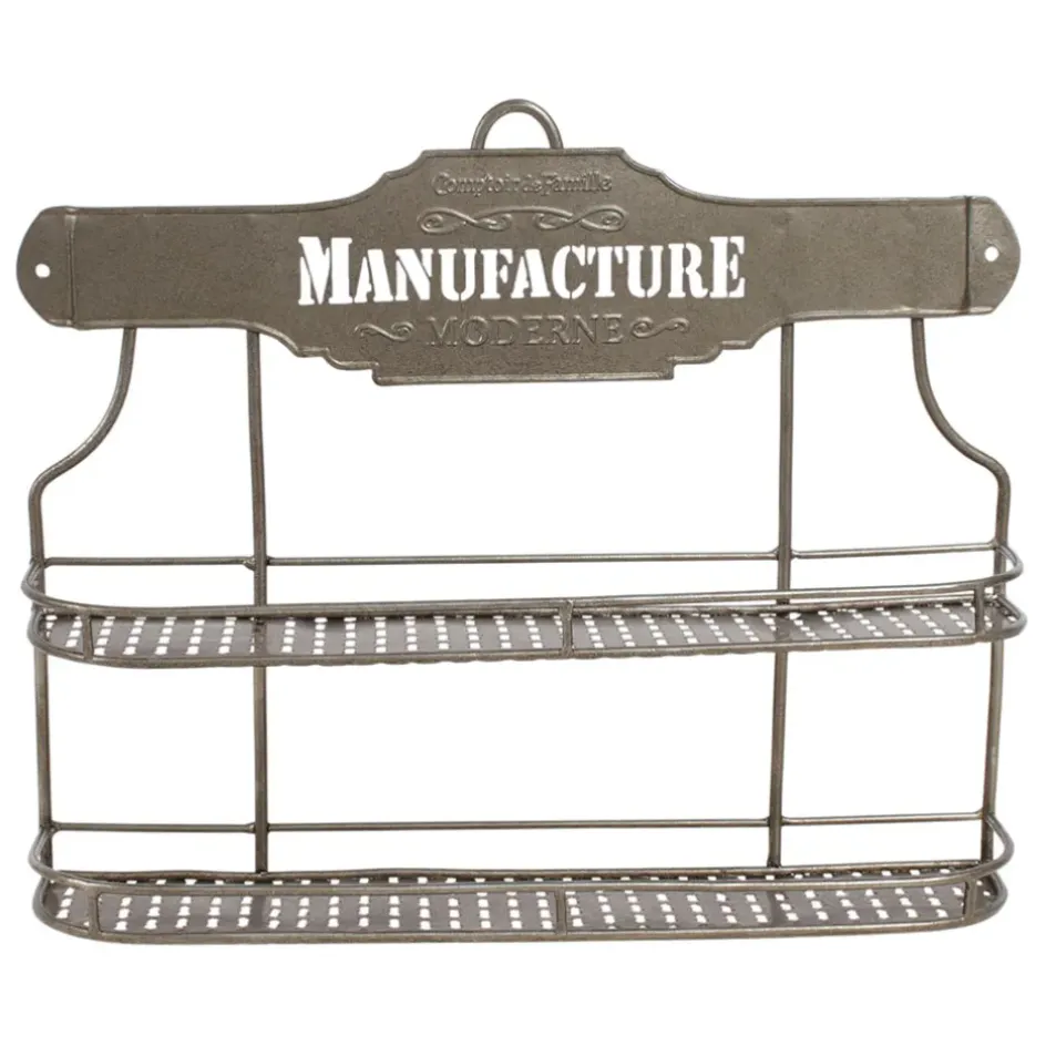 Fabrique de Styles Petits Rangements>Etagère pour pot à épices en fer - manufacture Gris