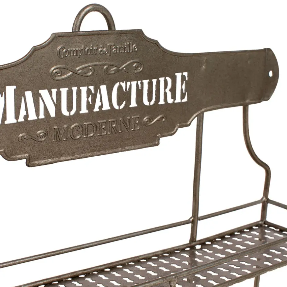 Fabrique de Styles Petits Rangements>Etagère pour pot à épices en fer - manufacture Gris