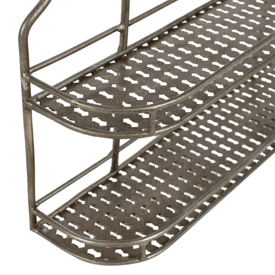 Fabrique de Styles Petits Rangements>Etagère pour pot à épices en fer - manufacture Gris