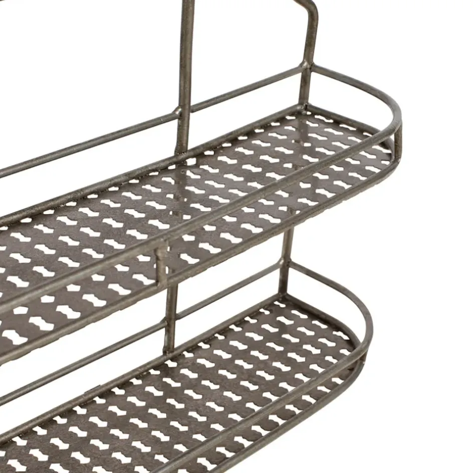 Fabrique de Styles Petits Rangements>Etagère pour pot à épices en fer - manufacture Gris