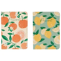 Fabrique de Styles Voyage Et Exploration>Etui passeport x2 10x15cm papier coton recyclé - Retro Summer Multicolore