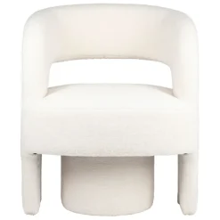 Fabrique de Styles Fauteuils>Fauteuil avec tabouret bouclette - Organic Ecru