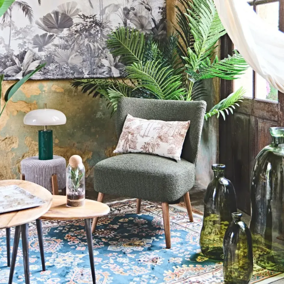 Fabrique de Styles Fauteuils>Fauteuil bouclette - Eleonor Vert