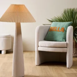 Fabrique de Styles Fauteuils>Fauteuil club en tissu écru - Tessia Ecru