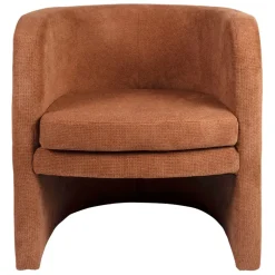 Fabrique de Styles Fauteuils>Fauteuil club en tissu - Tessia Terracotta