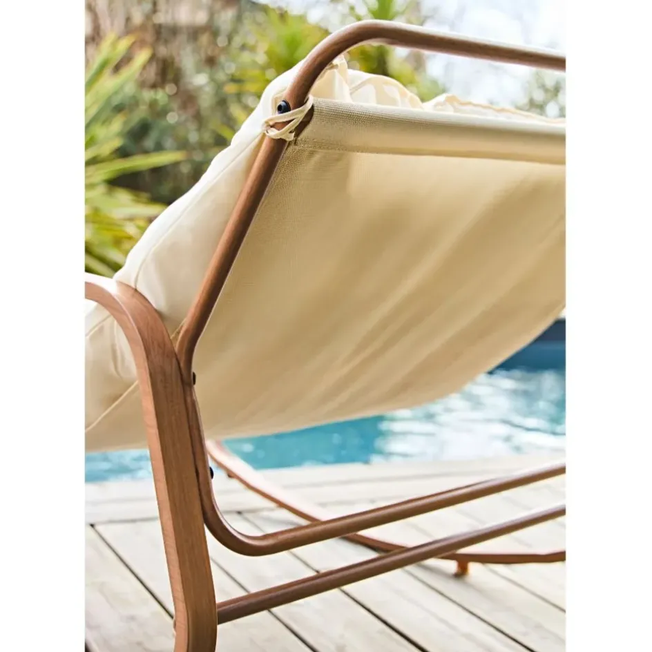 Fabrique de Styles Chaises, Fauteuils|Jardin>Fauteuil de jardin à bascule beige - Miami Beige, Marron