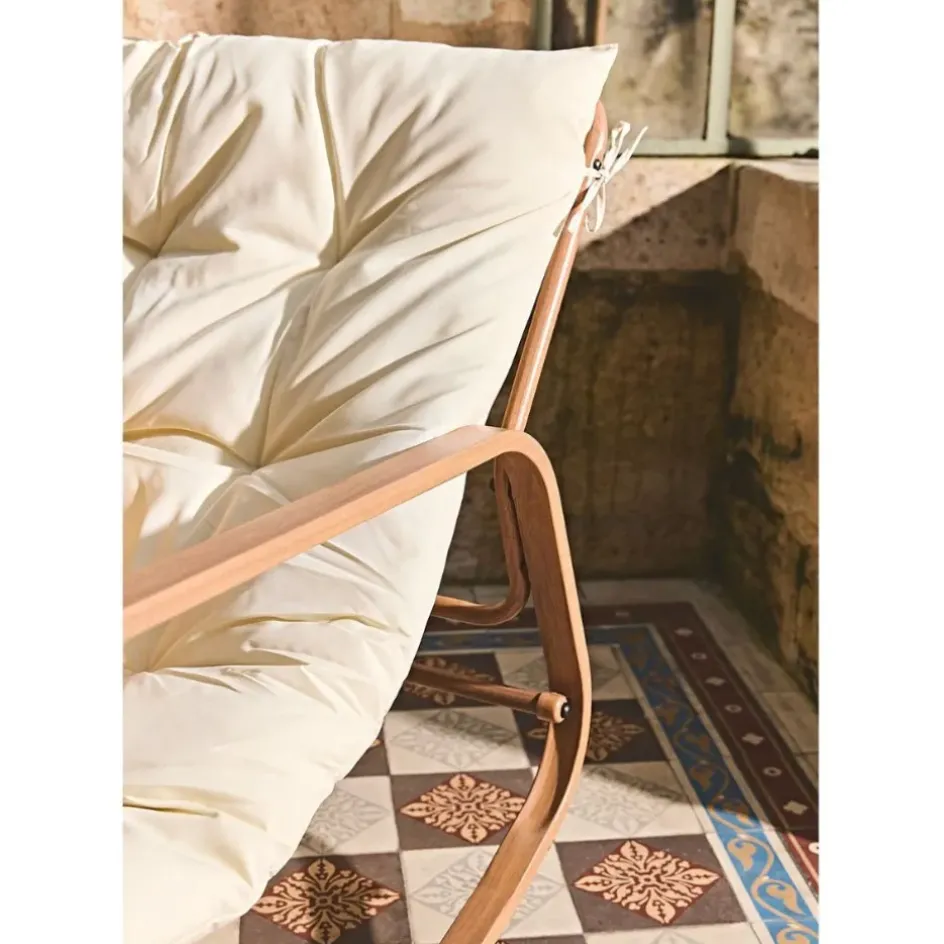 Fabrique de Styles Chaises, Fauteuils|Jardin>Fauteuil de jardin à bascule beige - Miami Beige, Marron