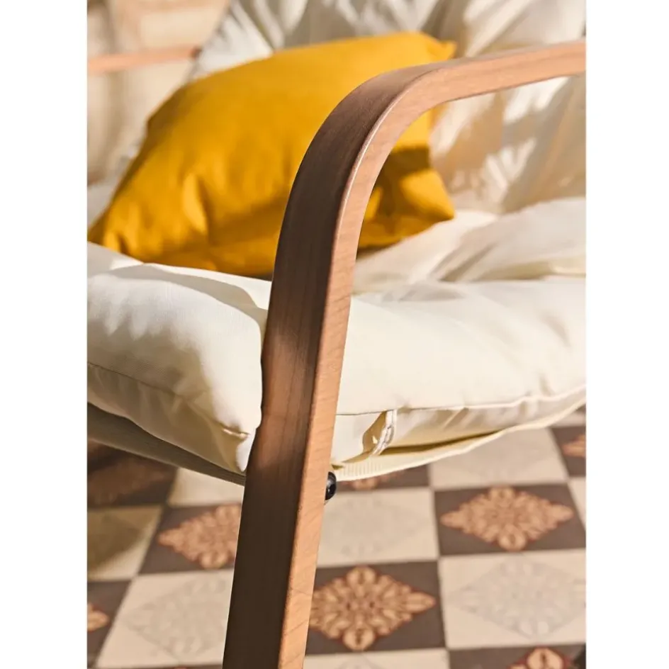 Fabrique de Styles Chaises, Fauteuils|Jardin>Fauteuil de jardin à bascule beige - Miami Beige, Marron