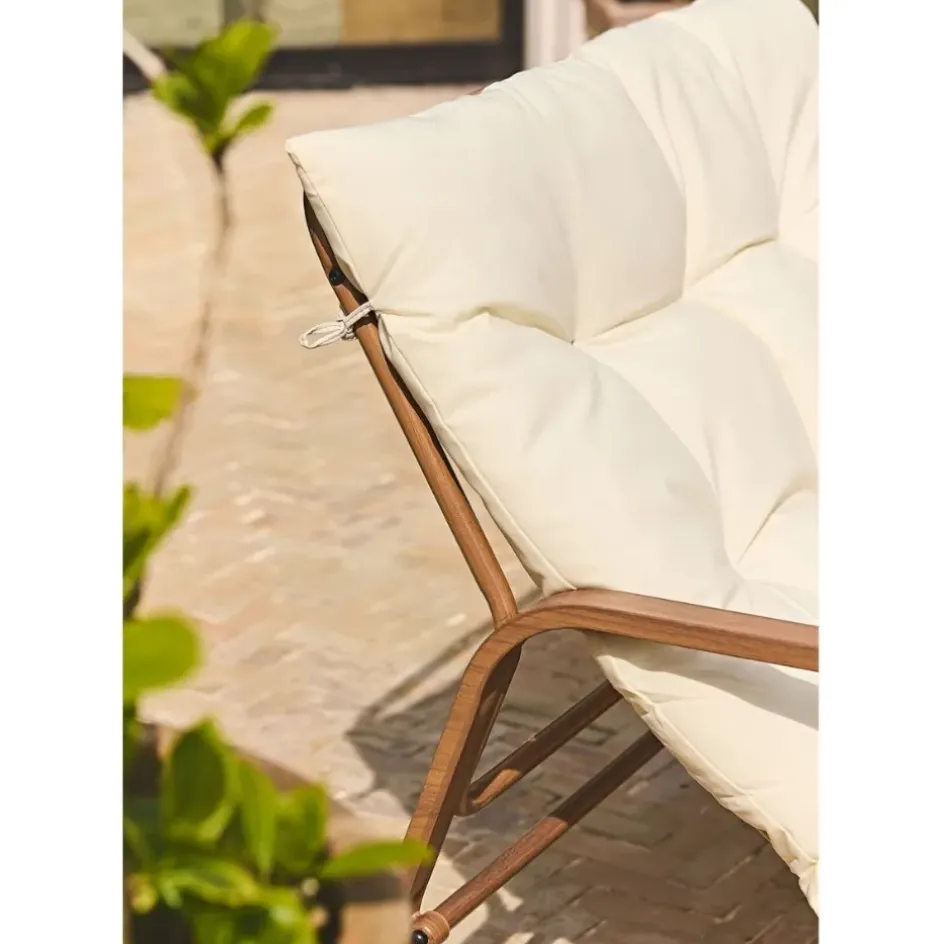 Fabrique de Styles Chaises, Fauteuils|Jardin>Fauteuil de jardin à bascule beige - Miami Beige, Marron