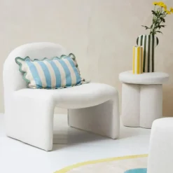 Fabrique de Styles Fauteuils>Fauteuil en lin écru - Minimal Ecru