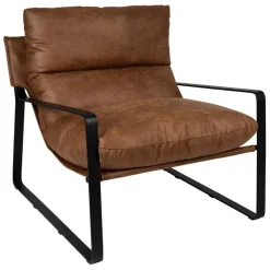 Fabrique de Styles Fauteuils>Fauteuil en simili-cuir et fer noir - Torsten Brun