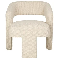 Fabrique de Styles Fauteuils>Fauteuil en tissu bouclette - Klosen Ivoire