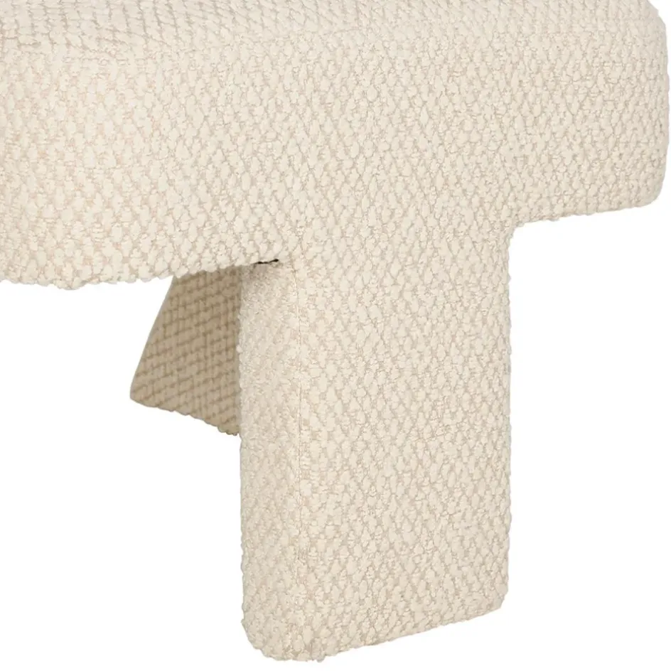 Fabrique de Styles Fauteuils>Fauteuil en tissu bouclette - Klosen Ivoire