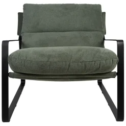 Fabrique de Styles Fauteuils>Fauteuil en tissu et fer noir - Torsten Kaki