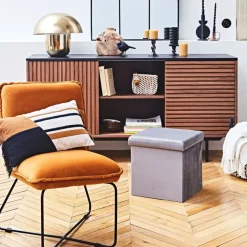 Fabrique de Styles Fauteuils>Fauteuil en velours - Habby Ambre