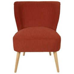 Fabrique de Styles Fauteuils>Fauteuil en velours côtelé - Eleonor Terracotta