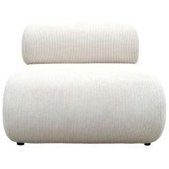 Fabrique de Styles Fauteuils>Fauteuil en velours côtelé - Chelsea Blanc cassé