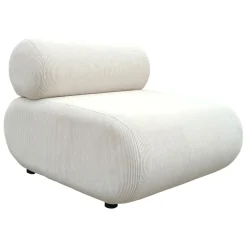 Fabrique de Styles Fauteuils>Fauteuil en velours côtelé - Chelsea Blanc cassé