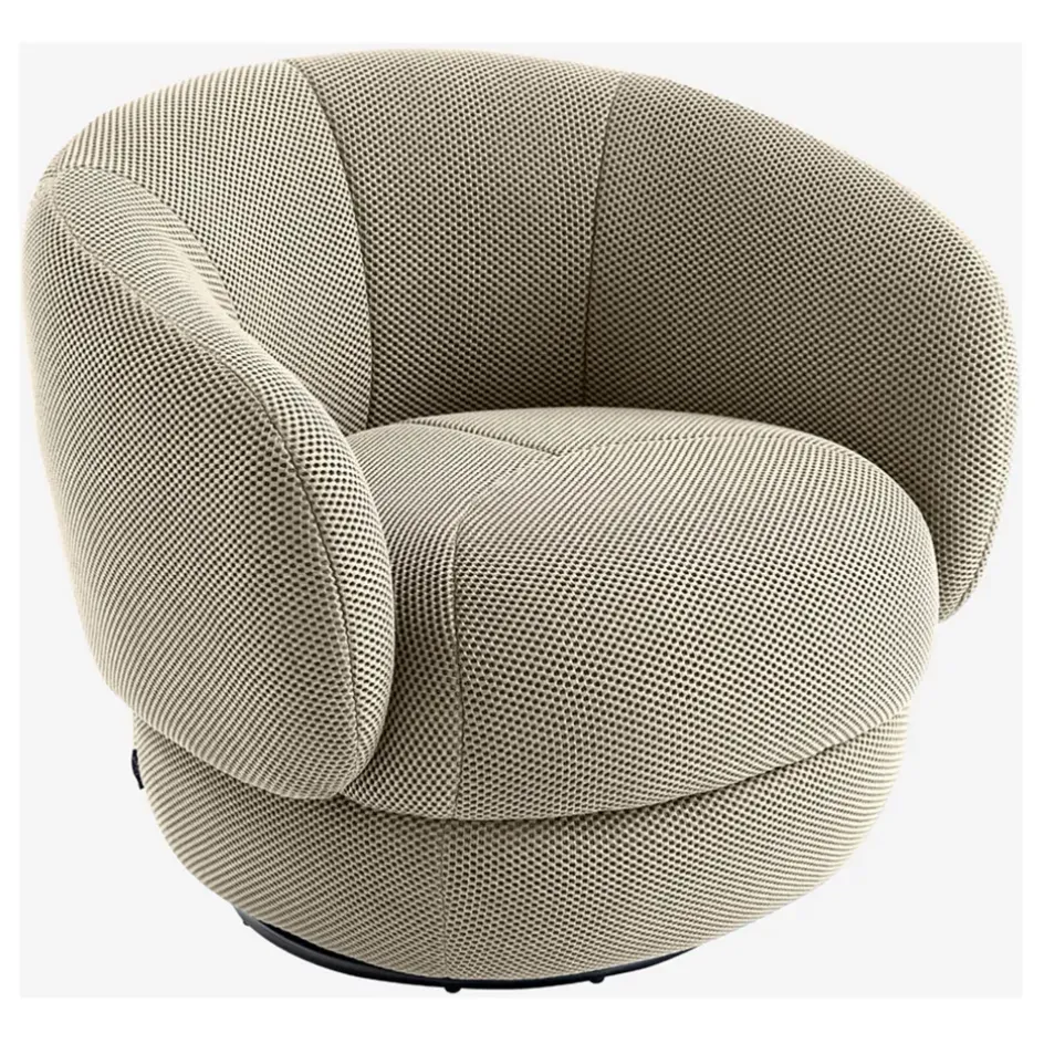 Fabrique de Styles Fauteuils>Fauteuil pivotant en tissu 3d - Somio Sable