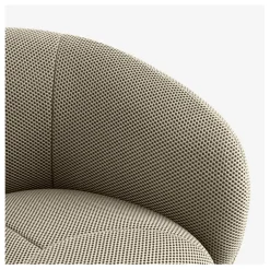 Fabrique de Styles Fauteuils>Fauteuil pivotant en tissu 3d - Somio Sable