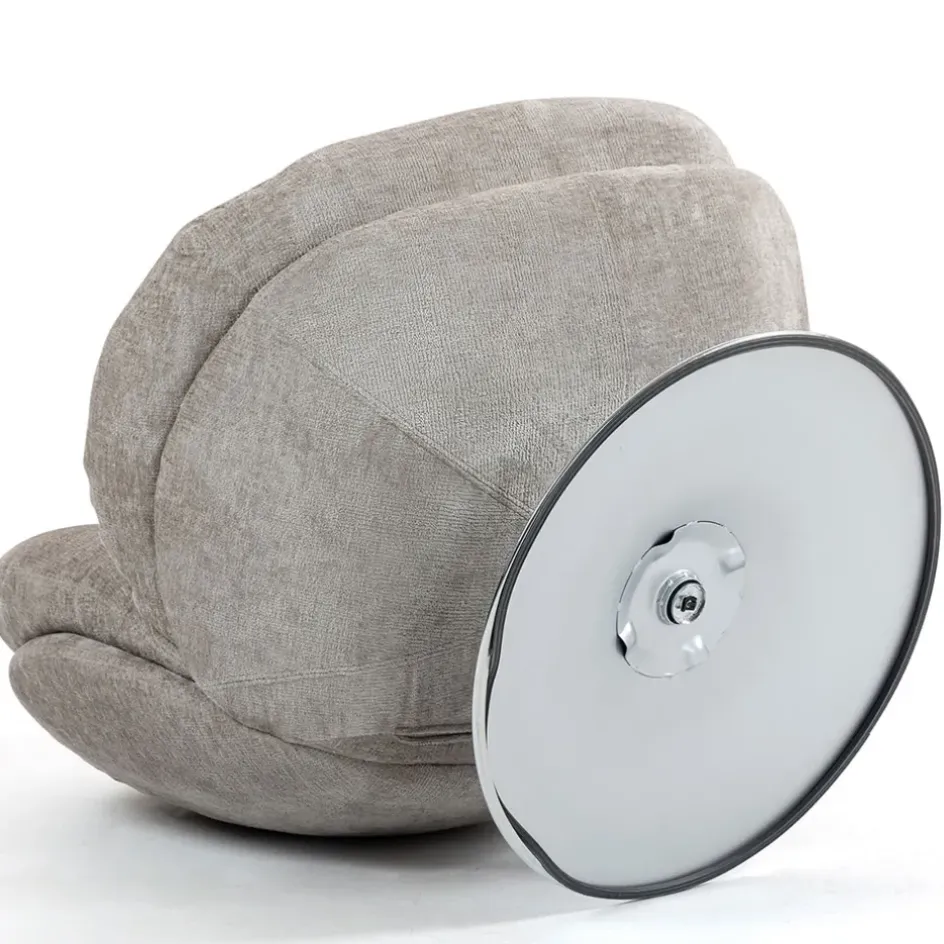 Fabrique de Styles Fauteuils>Fauteuil pivotant en velours - Topi Taupe