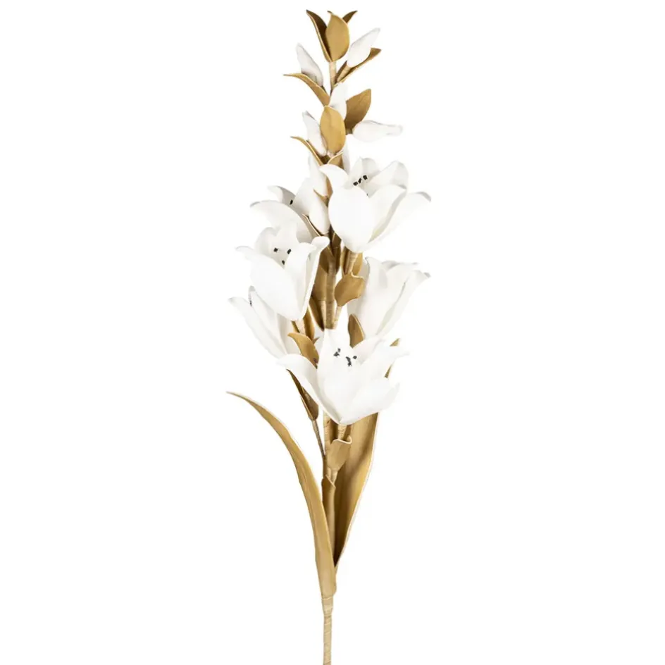 Fabrique de Styles Fleurs Et Plantes Artificielles>Fleur artificielle kaki et blanc h108cm - Fleur Kaki, Blanc