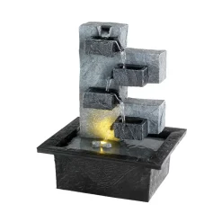 Fabrique de Styles Déco, Accessoires Et Rangements|Jardin>Fontaine d'extérieur 5 niveaux h27cm Marron