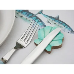 Fabrique de Styles Couverts>Fourchette en inox - lucie Vert d'eau