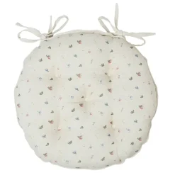 Fabrique de Styles Galettes De Chaise>Galette chaise ronde p'tite fleur d40cm en coton Naturel