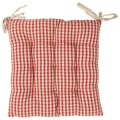 Fabrique de Styles Galettes De Chaise>Galette de chaise carrée mami en coton Rouge