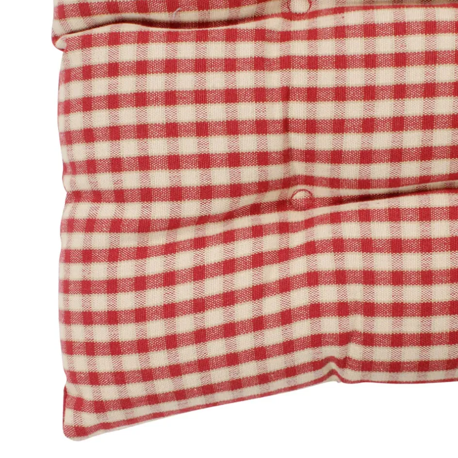 Fabrique de Styles Galettes De Chaise>Galette de chaise carrée mami en coton Rouge