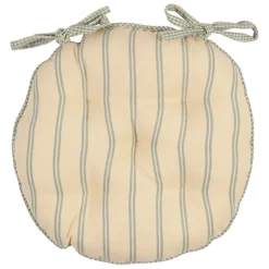Fabrique de Styles Galettes De Chaise>Galette de chaise ronde en coton vichy d40cm - Campagne Sauge