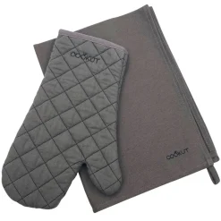 Fabrique de Styles Torchons, Tabliers Et Maniques>Gant et torchon en coton épais - Moka Taupe