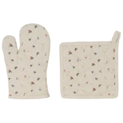 Fabrique de Styles Torchons, Tabliers Et Maniques>Gant manique en coton et lin - P'tite Fleur Naturel