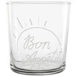 Fabrique de Styles Verres À Eau Et Gobelets>Gobelet bon appetit en verre 36cl - Bodega Blanc