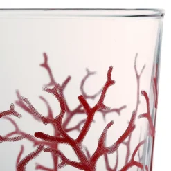 Fabrique de Styles Verres À Eau Et Gobelets>Gobelet corail bodega en verre Rouge