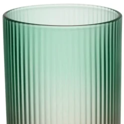 Fabrique de Styles Verres À Eau Et Gobelets>Gobelet en cristallin vert et corail 45cl givré - Adria Vert, corail