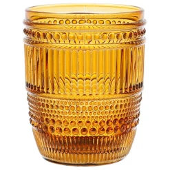 Fabrique de Styles Verres À Eau Et Gobelets>Gobelet en verre 27cl - Strie Ambre